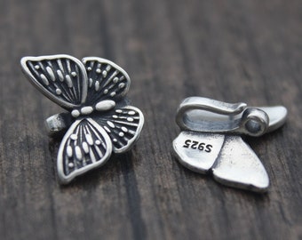 Sterling Silver Butterfly Clasp,Butterfly S Clasp,Silver S Hook Clasp,Silver Clasp Connector,Bracelet S Clasp,Necklace Clasp