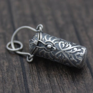 1PC Sterling Silver Flower Prayer Box,Silver Locket Pendant,Wish Box