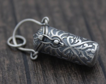 1PC Sterling Silver Flower Prayer Box,Silver Locket Pendant,Wish Box