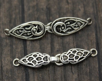 1 Set Sterling Silver Connector Clasp,Sterling Silver Hook and Eye Clasp