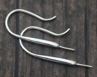 2 stuks sterlingzilveren oorhaken, zilveren oorhaakjes, sterlingzilveren draadhaken, voor halfgeboorde parels en kralen