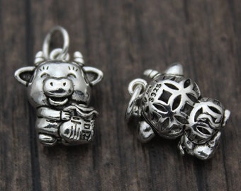 6 mtl372E Sterling Silver Ox Long Deco Drop with Triangle and Loop