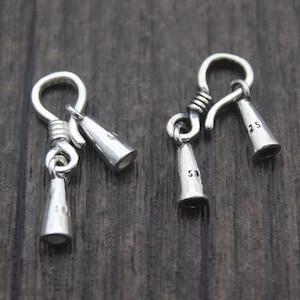 1PC Sterling Silver Cord Ends for 2mm Cords,Silver End Caps,Leather Cord End Cap,Silver Leather Cord Clasp