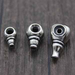1PC Sterling Silver Guru Bead,Silver Prayer Mala Bead,7mm 9mm 10mm Silver Guru Bead