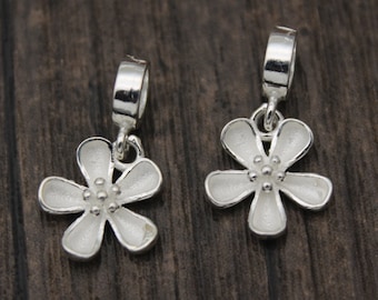 2 sterlingzilveren bloembedels,zilveren bloembedels,bloembedels voor armband en ketting