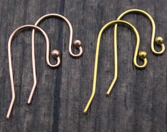5 Pairs Sterling Silver Ear Wires,Silver Earring Wires,Gold Plated,Rose Gold Plated Earring Hooks