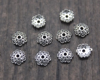10st-5,5 mm sterlingzilveren bloemkraalkapjes, kleine bloemkraalkapjes, zilveren kraalkapjes, bloemkapjes