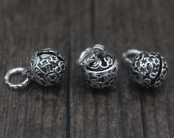 8 mm 9 mm 12,5 mm sterlingzilveren belbedel (voor selectie), sterlingzilveren belhanger, kerstbelbedel, jingle bell