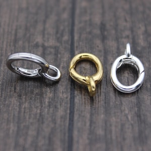 1PC Sterling Silver Oval Clasp,Gold Plated Lobster Clasp,Necklace Clasp,Bracelet Clasp,Jewelry Clasp