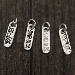 2 Sterling Silver Safe and Wealth Charm, Lucky Charm, Good Fortune Charm, Wealth Symbol Charm, Chinese Character Charm