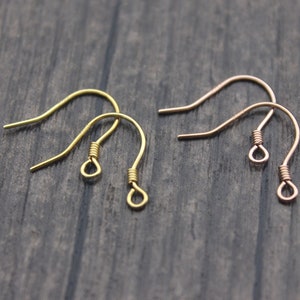 5 Pairs Sterling Silver Ear Wires,Gold Plated Ear Hooks,Rose Gold Earring Hooks,Sterling Silver Ear Wire Hooks