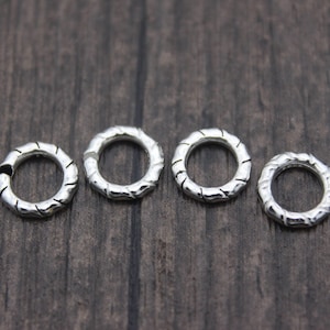 2PCS Sterling Silver Jump Rings,9.5mm Open Jump Rings,Closed Jump Rings,Coiled Ring Connectors