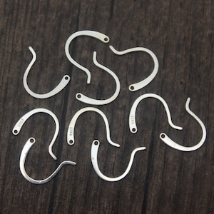 5 Pairs Sterling Silver Ear Wires,Sterling Silver Ear Hooks,Sterling Silver Wire Hooks