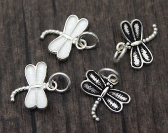 2 Sterling Silver Dragonfly Charms,Bracelet Charms