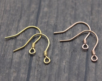 5 paar sterlingzilveren oorhaakjes, vergulde oorhaken, roségouden oorbelhaakjes, sterlingzilveren oorhaakjes