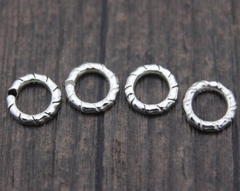 2PCS Sterling Silver Jump Rings,9.5mm Open Jump Rings,Closed Jump Rings,Coiled Ring Connectors