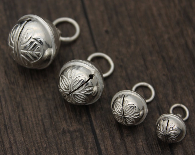 Charm Breloque Cloche De Mariage Argent Sterling 925 - Vintage, 4g, 3cm