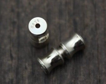 1PC Sterling Silver Screw Clasp,Sterling Silver Barrel Screw Clasp,Clasp Connector,Bracelet Clasp,Pearl Necklace Clasp