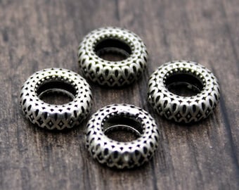 6mm/8mm/10mm/12mm Sterling Silber Rad Perlen,Silber Rondell Perlen,Silber flache Runde Perlen,Silber Spacer Perlen,Silber Perlen