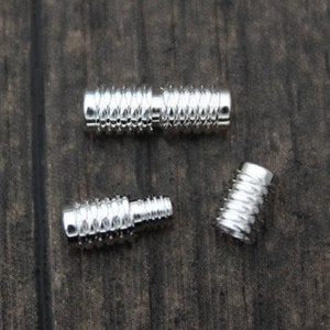 1PC Sterling Silver Screw Clasp,Sterling Silver Barrel Screw Clasp,Clasp Connector,Bracelet Clasp,Pearl Necklace Clasp