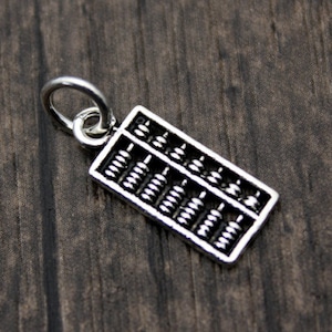 1PC Sterling Silver Abacus Charm,Bracelet Charm,Gift for Accountant