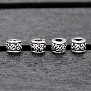 10 Stück-4 x 5 mm Sterling Silber Rondelle Perlen,Silber Spacer Perlen,flache runde Spacer Beads,Silber Spacer,Silber Spacer