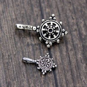 Sterling Silver Buddhist Mala Counter,Mala Bum Counter Clip,Tibetan Mala Counters