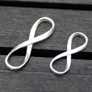 2 Sterling Silver Infinity Links,Sterling Silver Infinity Connectors,Sterling Silver Infinity Charms