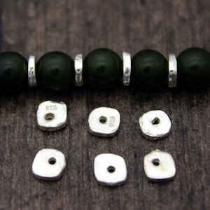 10 Sterling Silver Irregular Spacer Beads,Silver Rondelle Beads,Silver Irregular Chip Spacer Beads,Silver Irregular Beads