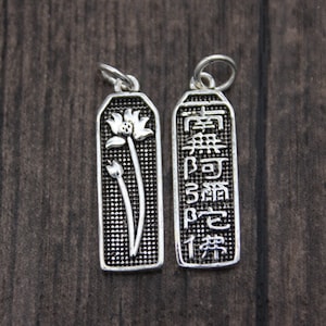 1PC Sterling Silver Lotus Charm,Silver Lotus Flower Charm,Silver Buddha Charm,Yoga Charm,Yoga Jewelry