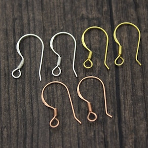 5 Pairs Sterling Silver Ear Wires,Gold Plated,Rose Gold Plated,Sterling Silver Ear Hooks,Sterling Silver Wire Hooks