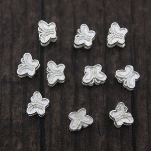 4 Sterling Silber Schmetterling Perlen,Silber Schmetterling Spacer Perlen,Sterling Silber Perlen,Silber Spacer