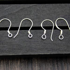 5 pairs of Sterling Silver Ear Wires,Sterling Silver Earring Hooks,Silver Earring Wires