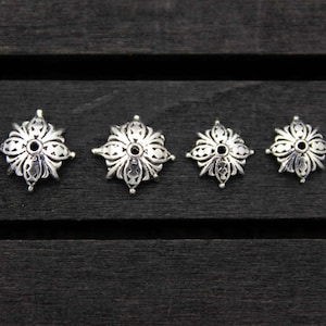 10 Sterling Silver Bead Caps,8mm 10mm for selection,Sterling Silver Flower Bead Caps,Silver Bead Caps,Flower Caps