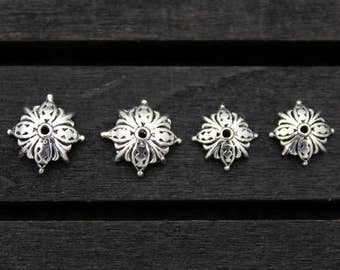 10 Sterling Silver Bead Caps,8mm 10mm for selection,Sterling Silver Flower Bead Caps,Silver Bead Caps,Flower Caps