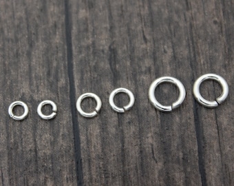 Sterling Silber Biegeringe,offene Biegeringe,geschlossene Biegeringe, 4 mm 5 mm 6 mm 7 mm 8 mm 10 mm