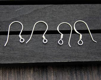 5 pairs of Sterling Silver Ear Wires,Sterling Silver Earring Hooks,Silver Earring Wires