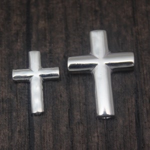 1PC Sterling Silver Cross Bead,Sterling Silver Cross Spacer Bead
