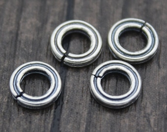 4 Sterling Silver Jump Rings,8mm Open Jump Rings