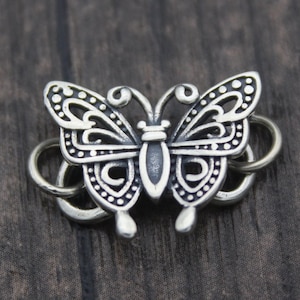 1PC Sterling Silver Butterfly Clasp,Hollow Butterfly S Clasp,Silver S Hook Clasp,Silver Clasp Connector,Bracelet S Clasp,Necklace Clasp