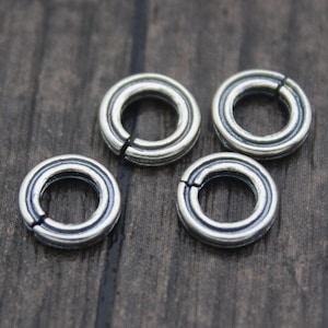 4 Sterling Silver Jump Rings,8mm Open Jump Rings