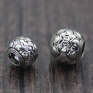 Sterling Silver Lotus Bead,8mm 10mm Lotus Flower Bead,Lotus Spacer Bead,Lotus Flower Large Hole Bead Spacer,Healing,Yoga Jewelry