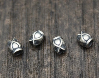 4 cuentas de loto de plata esterlina, cuentas de flor de loto de 4 x 4 mm, pequeñas cuentas espaciadoras de loto, cuentas espaciadoras de loto, joyería curativa y de yoga.