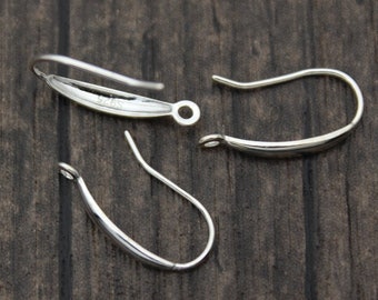 4 Pairs Sterling Silver Ear Wires,Sterling Silver Ear Hooks,Sterling Silver Wire Hooks