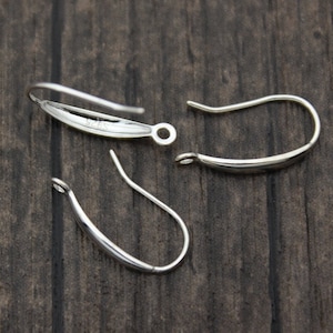 4 Pairs Sterling Silver Ear Wires,Sterling Silver Ear Hooks,Sterling Silver Wire Hooks