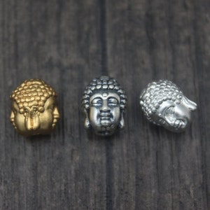 1PC Sterling Silver Buddha Bead,Double Sided,Happy Buddha Bead,3D Buddha Beads Spacer,Happy Buddha Head Spacer
