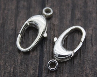 2 Sterling Silver Lobster Clasps,Silver Connector Clasps,Necklace Clasps,Bracelet Clasps,Jewelry Clasps