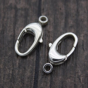 2 Sterling Silber Karabinerverschlüsse, Silber-Verschluss, Halskettenverschlüsse, Armbandverschlüsse, Schmuckverschlüsse