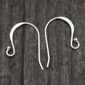5 Pairs Sterling Silver Ear Wires,Sterling Silver Ear Hooks,Sterling Silver Wire Hooks,Ball Head Ear Hooks