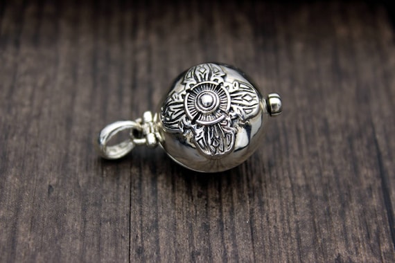 Sterling Silver Prayer Box,Sterling Silver Locket Pendant,Silver Box Pendant,Wish Box,Memory Box
